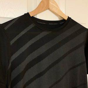 Black tee with black detail